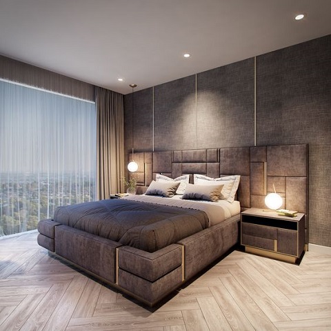 Modern Luxury Gri Yatak Odası