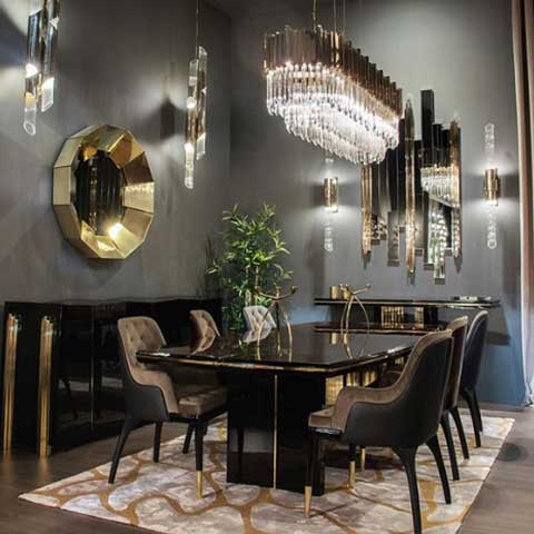 Ahşap Detaylı Kahverengi Ardeco Yemek Masası