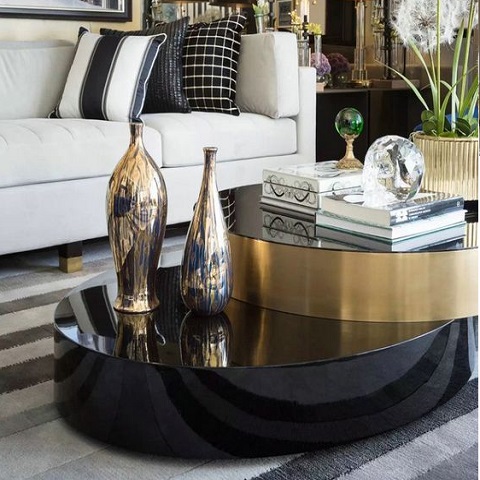 Luxury Siyah Orta Sehpa
